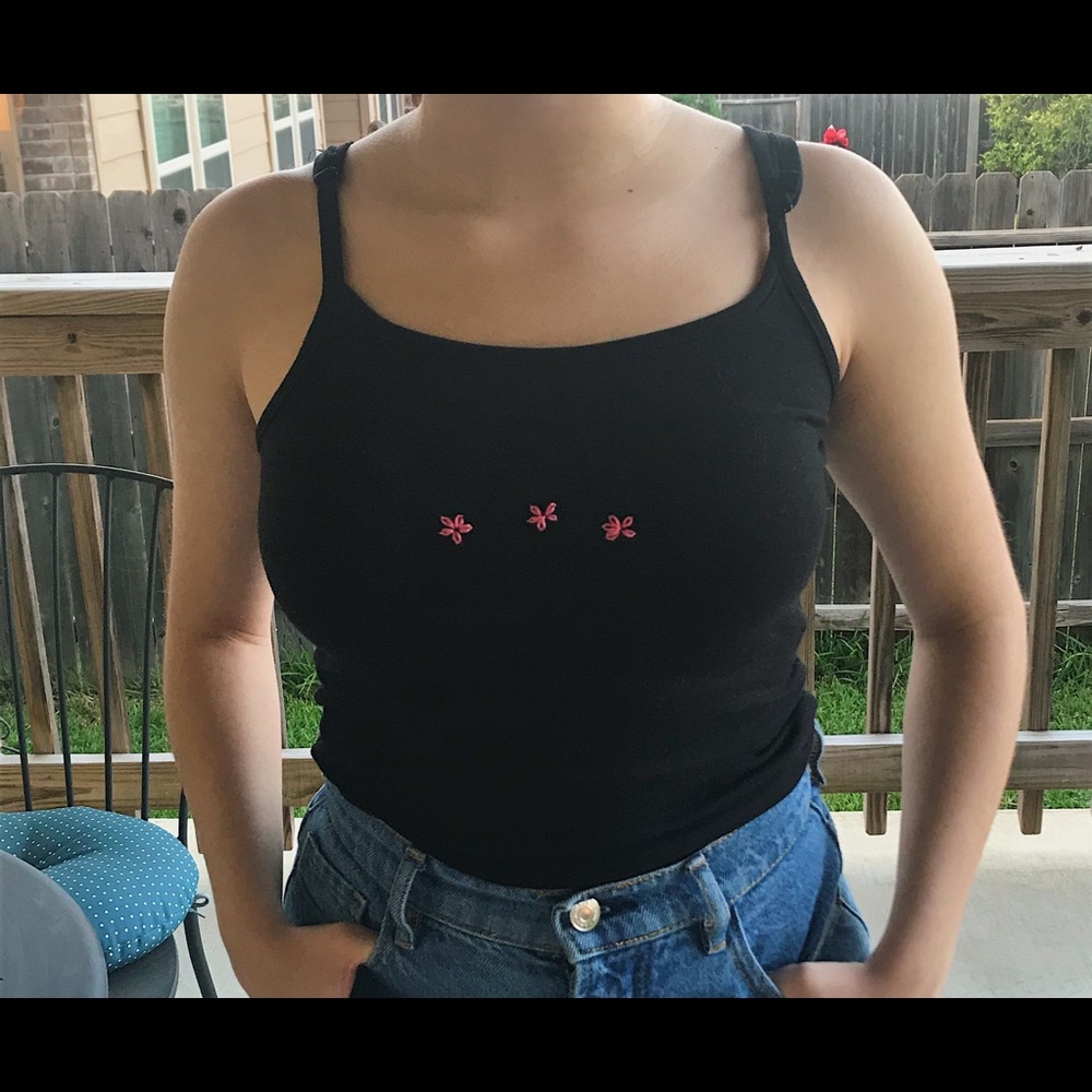 Embroidered tank